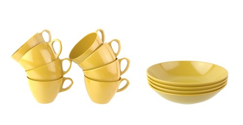 Harvest gold plastic melamine - harvest,